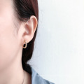 Fashion Women Jewelry S925 Sterling Silver Big Circle Wave Shape Hoop Earrings